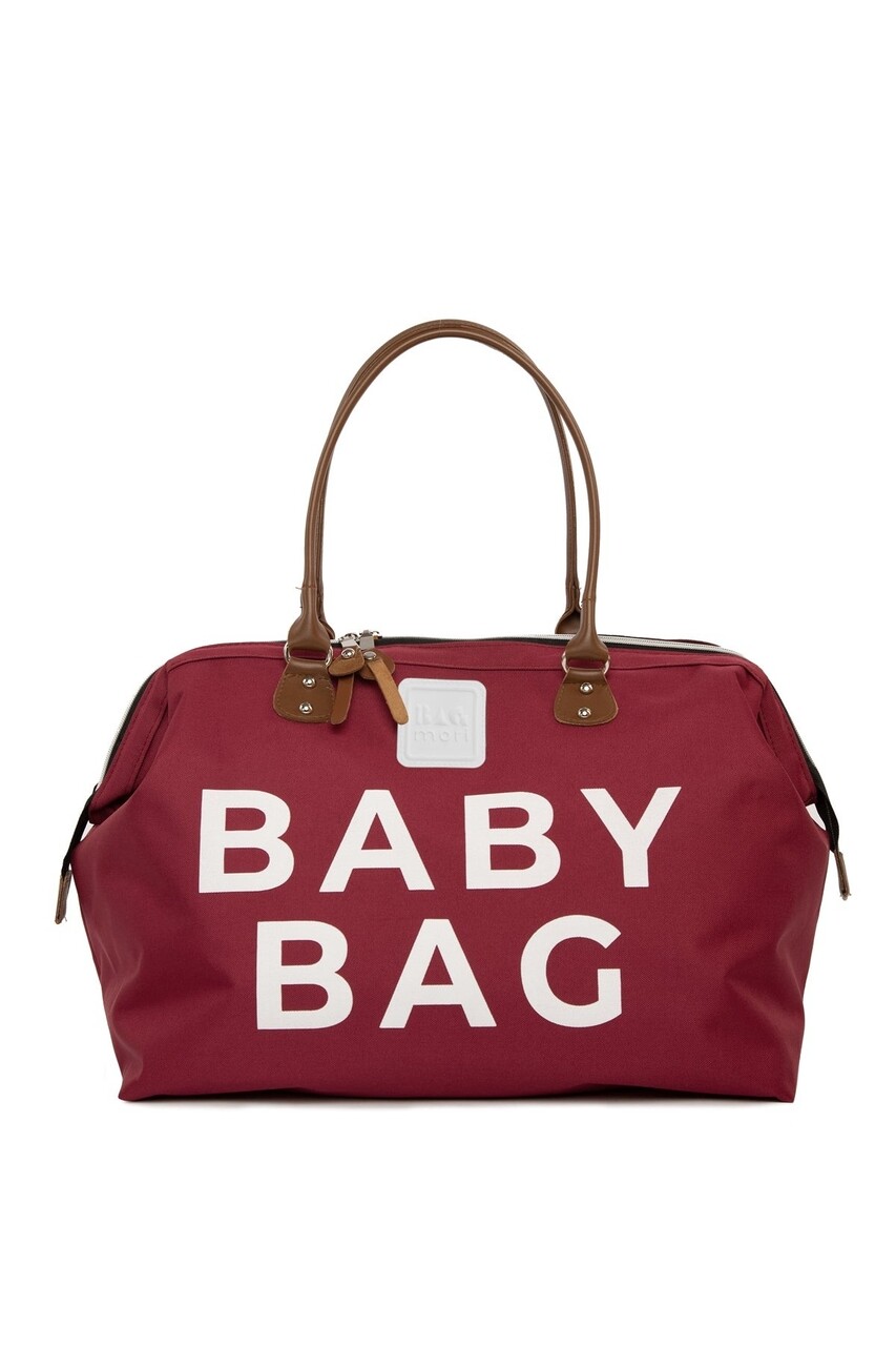 Geanta pentru pampersi, Bagmori, 2169 - 32260 - Claret Red, textil, burgundy/alb - imagine 6